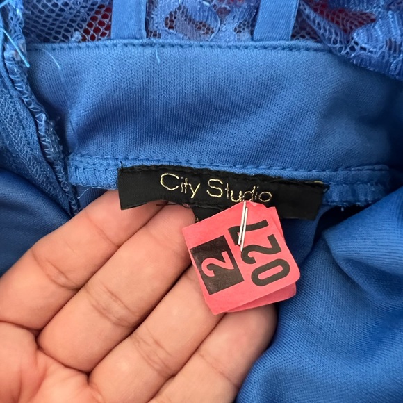 City Studio • Blue spaghetti strap dress • Size 3 • Used once! - Picture 5 of 5